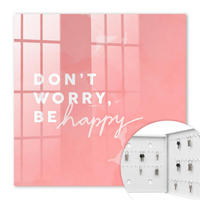 SCHLÜSSELBOX Weiß 30x30 cm – Türöffnung nach rechts - Positive Inspiration - Pink, Metall (30/30/5cm) - TULUP
