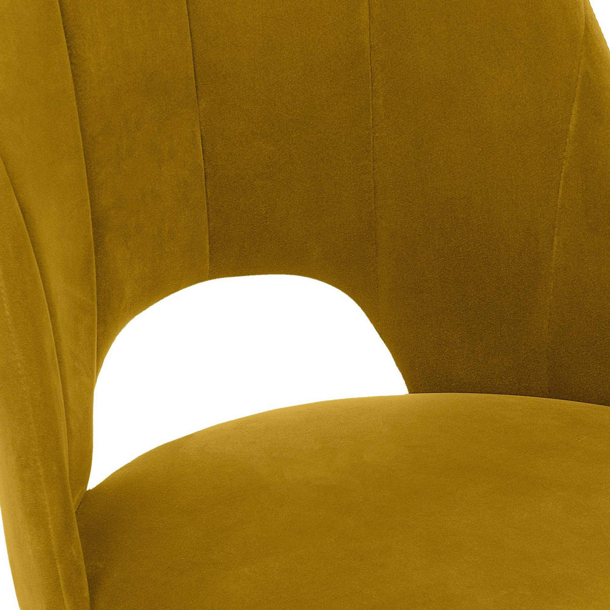 ESSZIMMERSTUHLE TINO 2-tlg Velours-Sitz, Gelb - Eichefarben/Gelb, Holz/Textil (48/86/44cm) - KONSIMO®