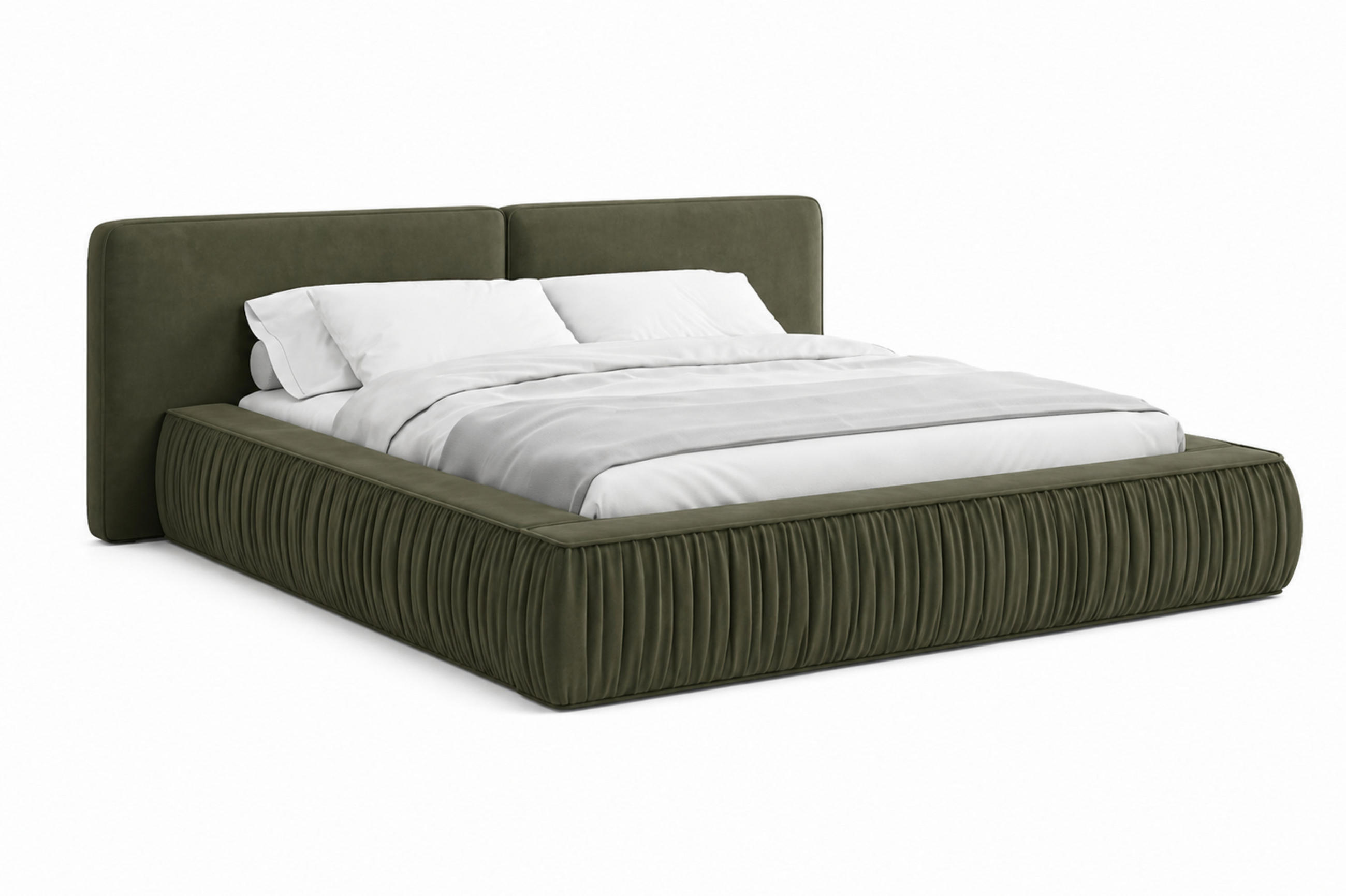 POLSTERBETT 08 140 x 200 cm – Riviera – Bett mit Gasdruckfedern und Stauraum - Grün, Holz (140/200cm) - ROYAL24_MARKT
