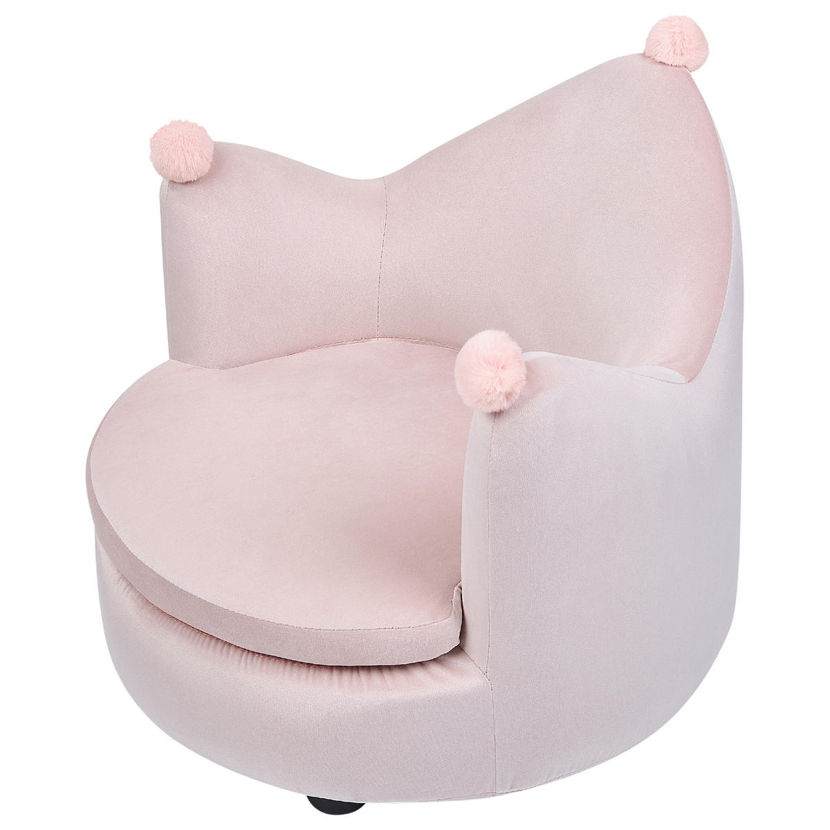 KINDERSESSEL Rosa Vega - Pink/Schwarz, Textil (50/47/44cm) - Beliani