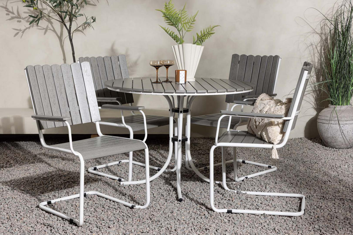 LOUNGE-SET grau - Grau, Holzwerkstoff - ebuy24