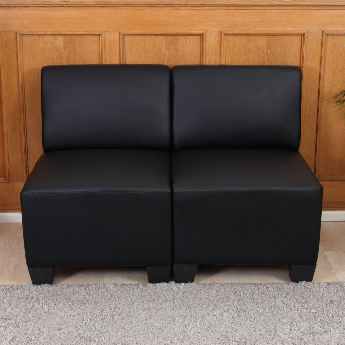 2-SITZER Schwarz - Schwarz, Textil (114/76/72cm) - MCW