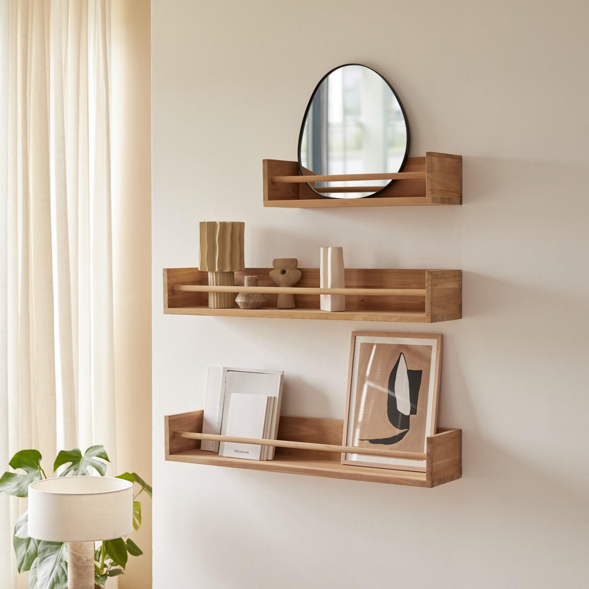 BADREGAL Ugo Natur aus Teak - Naturfarben, Holz (100/15/20cm) - Tikamoon