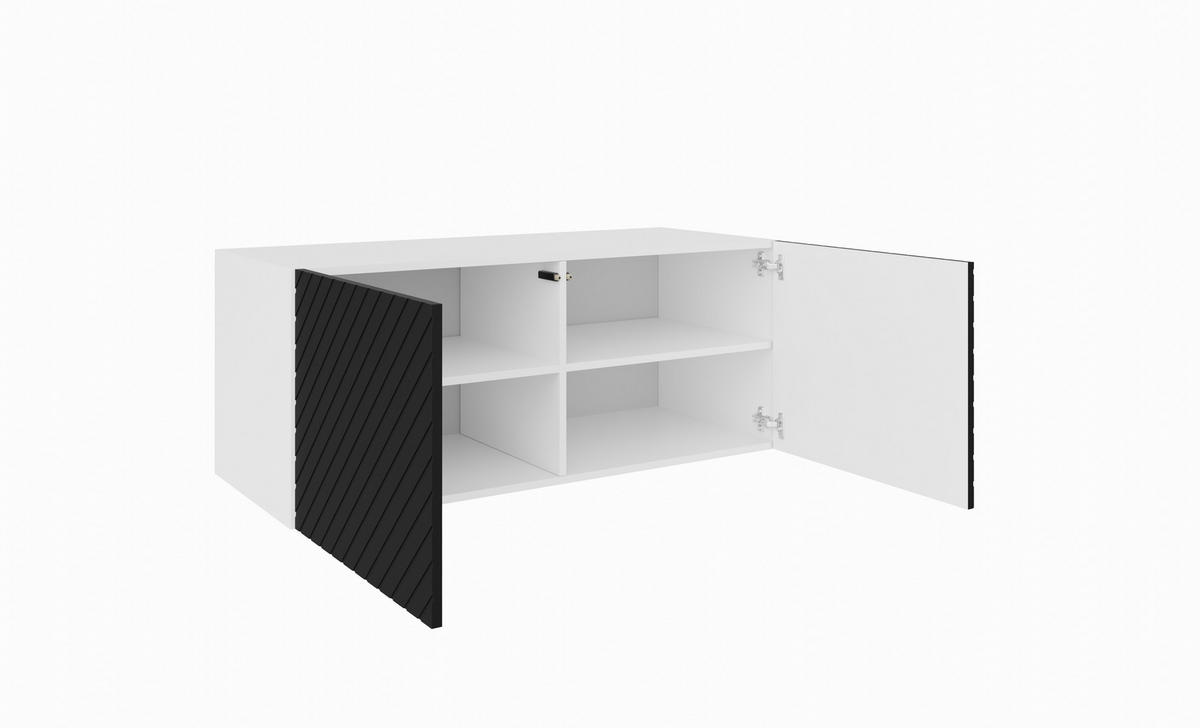 TV-SCHRANK KLER - Schwarz/Weiß, Holzwerkstoff (100/41/40cm) - Meblini