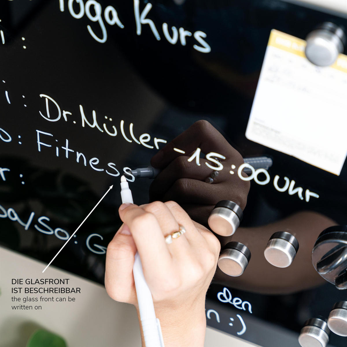 MAGNETTAFEL, schwarz - Schwarz, Metall (35/35/0.45cm) - bremermann