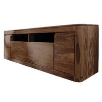 TV-BOARD Sheesham 178x40x58 rot-braun gebeizt TORONTO #121 - Dunkelbraun, Holz (178/58/40cm) - Massivmoebel24