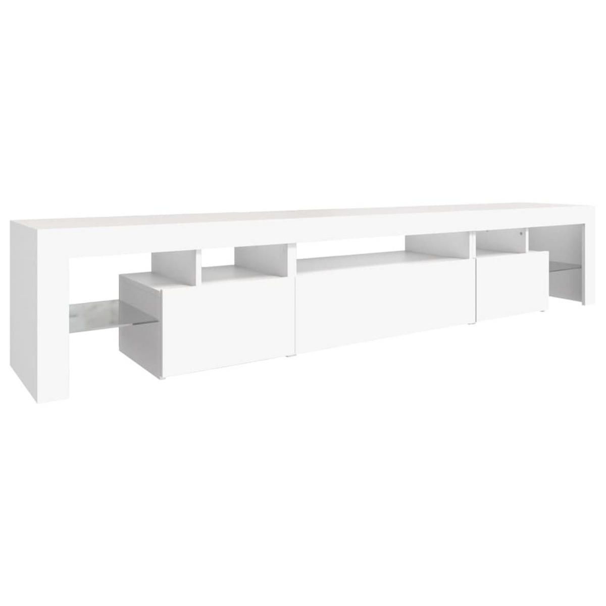 TV-SCHRANK Mit Led-Leuchten Weiß 215/36,5/40 Cm - Weiß, Holz (215/40/36.5cm) - vidaXL