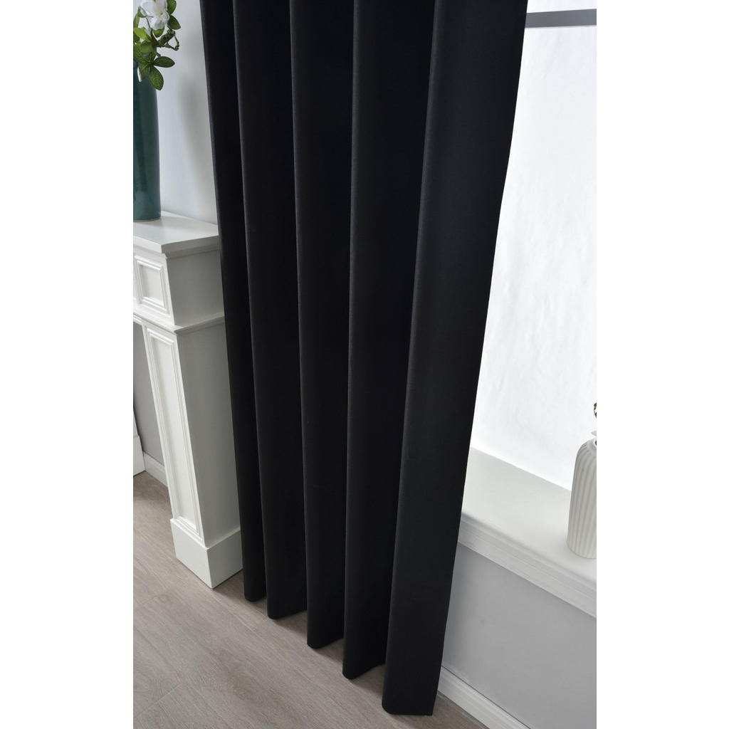 Thumbnail - Gardinenbox Vorhang, Schwarz, Textil, 140x175 cm, Oeko-Tex® Standard 100, Wohntextilien, Gardinen & Vorhänge, Fertiggard...