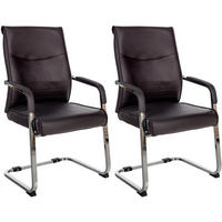 SCHWINGSTUHL 2er Set Lederlook Braun - Braun, Textil/Metall (55/88/60cm) - CLP