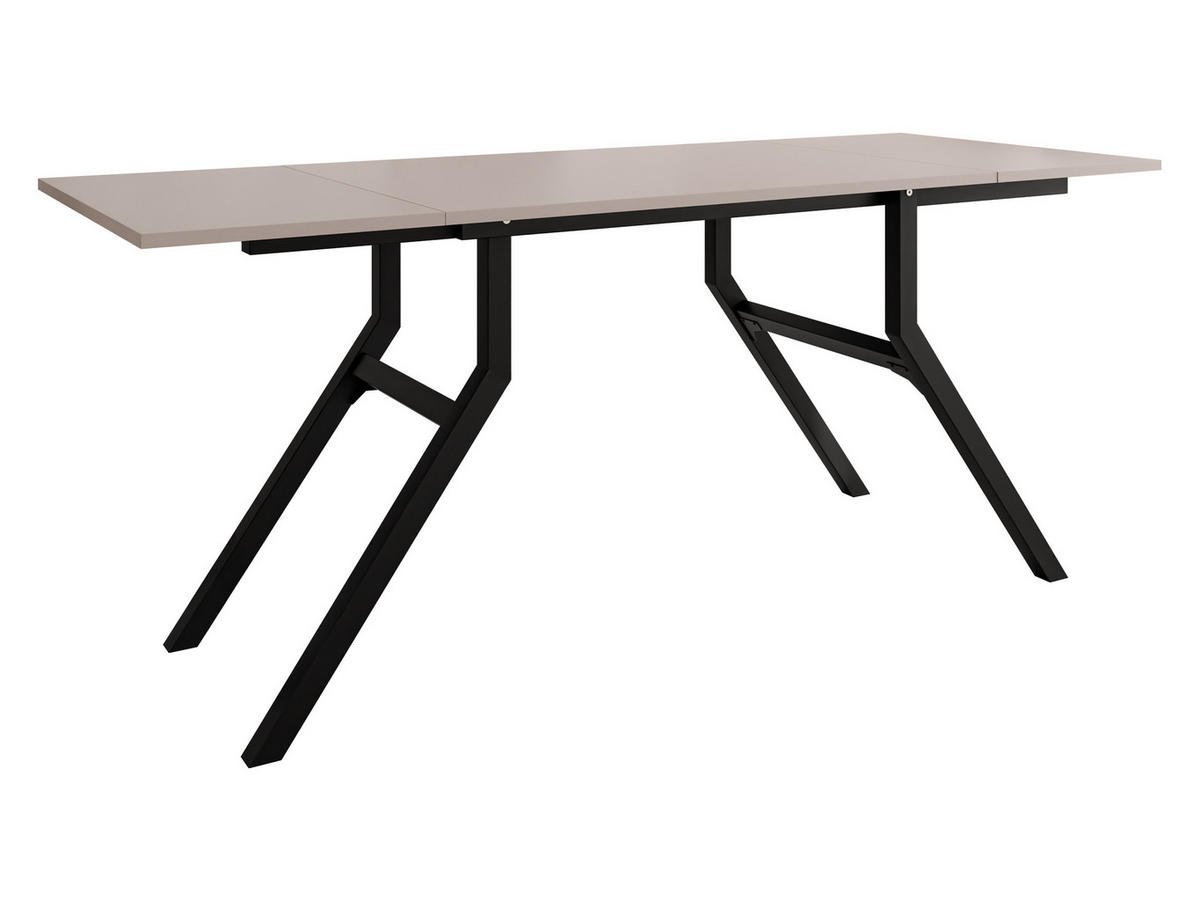 2-IN-1 COUCHTISCH UND ESSTISCH Xena Bis - Kaschmir/Schwarz, Holzwerkstoff/Metall (70/100/45cm) - MIRJAN24