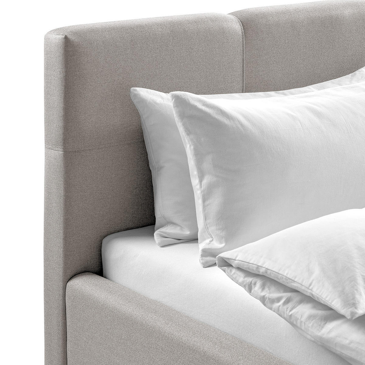 POLSTERBETT - Dunkelgrau, Textil (200/200cm) - home24