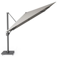 AMPELSCHIRM quadratisch 3 x 3 m Challenger T¹ Premium 360° kippbar grau/anthrazit - Grau, Metall (300/300cm) - Platinum