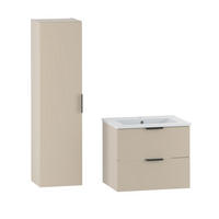 BADMÖBEL 60cm Astrid 2er-Set Kaschmir - Beige, Holzwerkstoff (60/50/45.8cm) - Petits-meubles