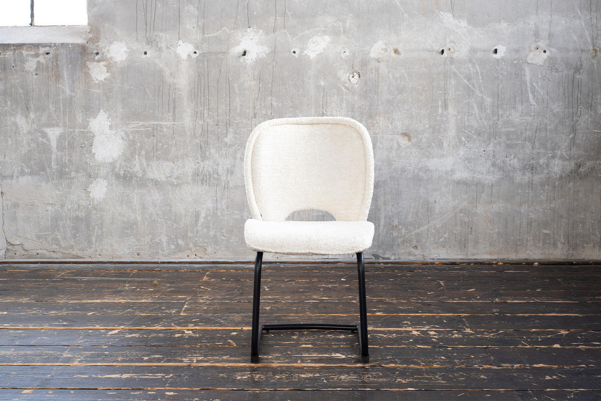 ESSZIMMERSTUHL JONA Cremeweiß Webstoff - Creme, Kunststoff/Textil (49/92/59cm) - KAWOLA