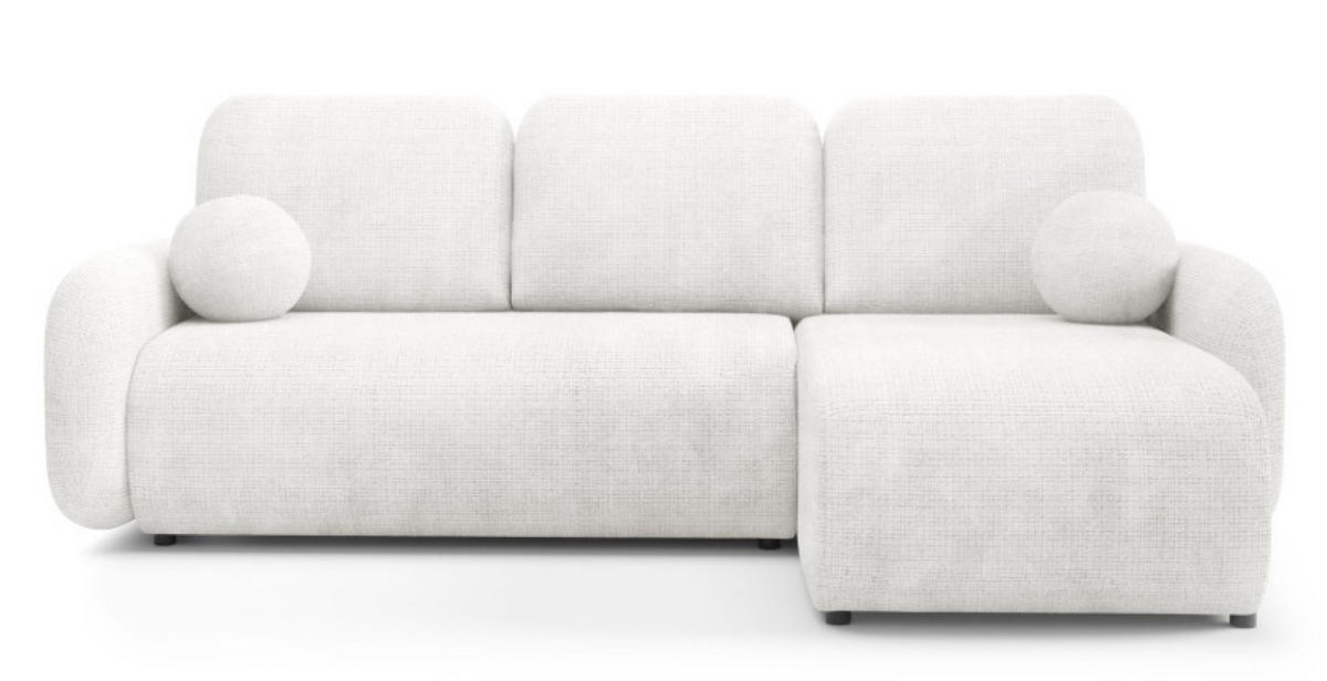 ECKSOFA Creme KOMA Mit Schlaffunktion - Weiß, Textil (228/147cm) - Sepro Meble