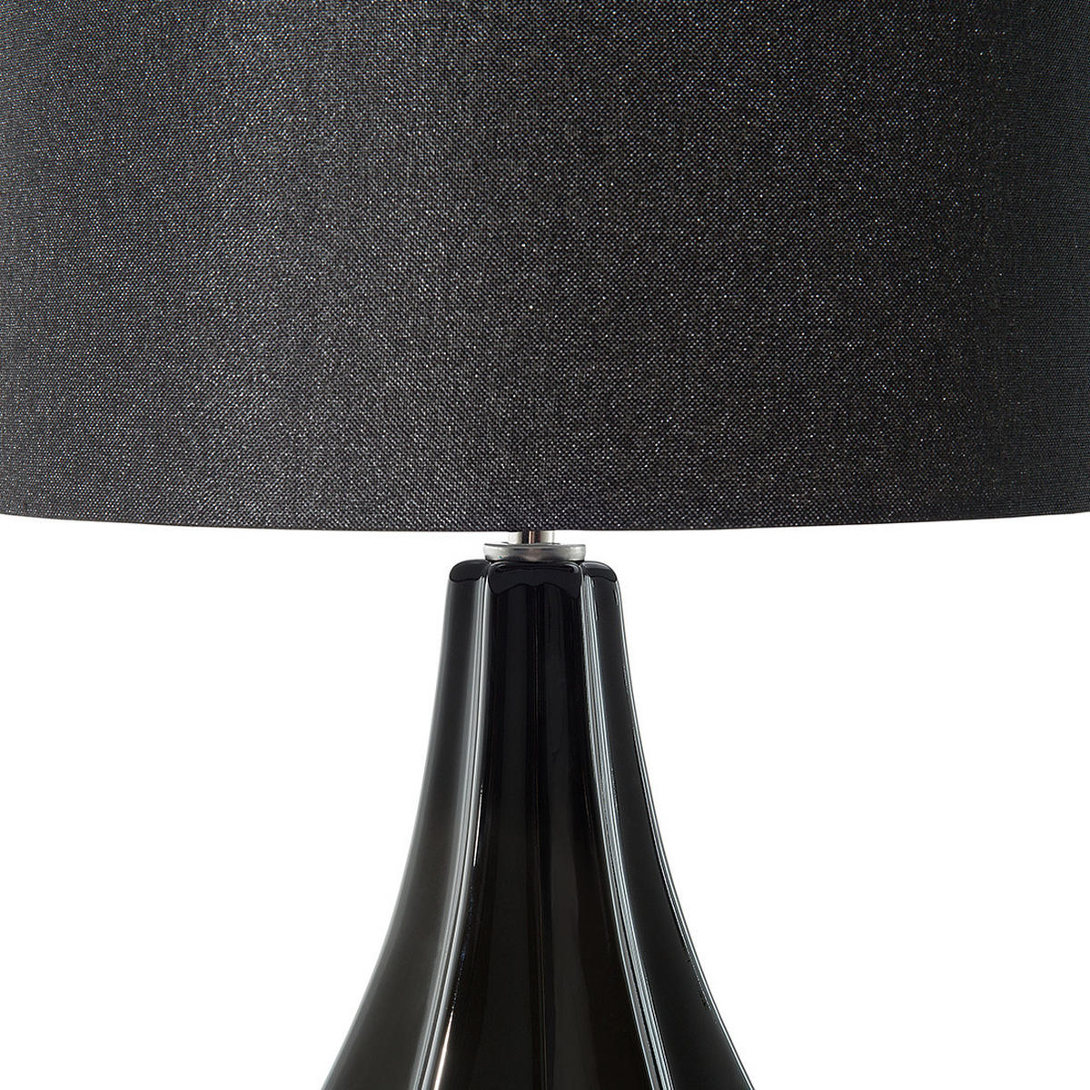 TISCHLAMPE Santee 32/32/60 cm - Schwarz, Keramik (32/32/60cm) - Beliani