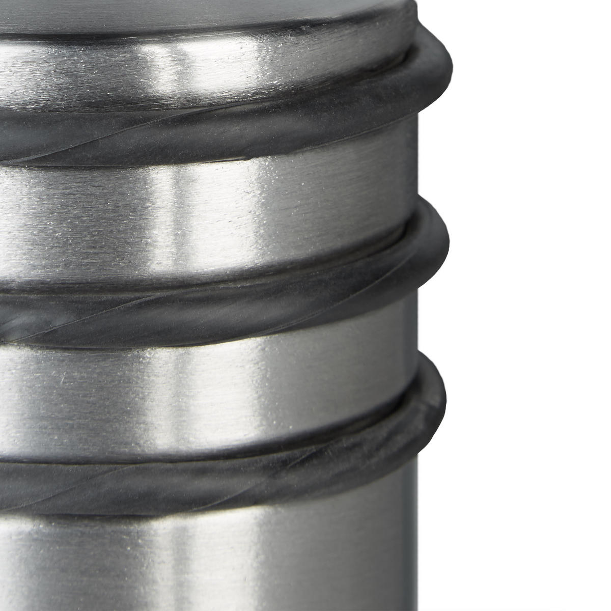 TÜRSTOPPER Silber Edelstahl rutschfest - Silberfarben, Kunststoff/Metall (7/7cm) - Relaxdays