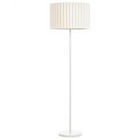 STEHLAMPE Beige Lourens - Beige/Weiß, Metall (46/46/154cm) - Beliani