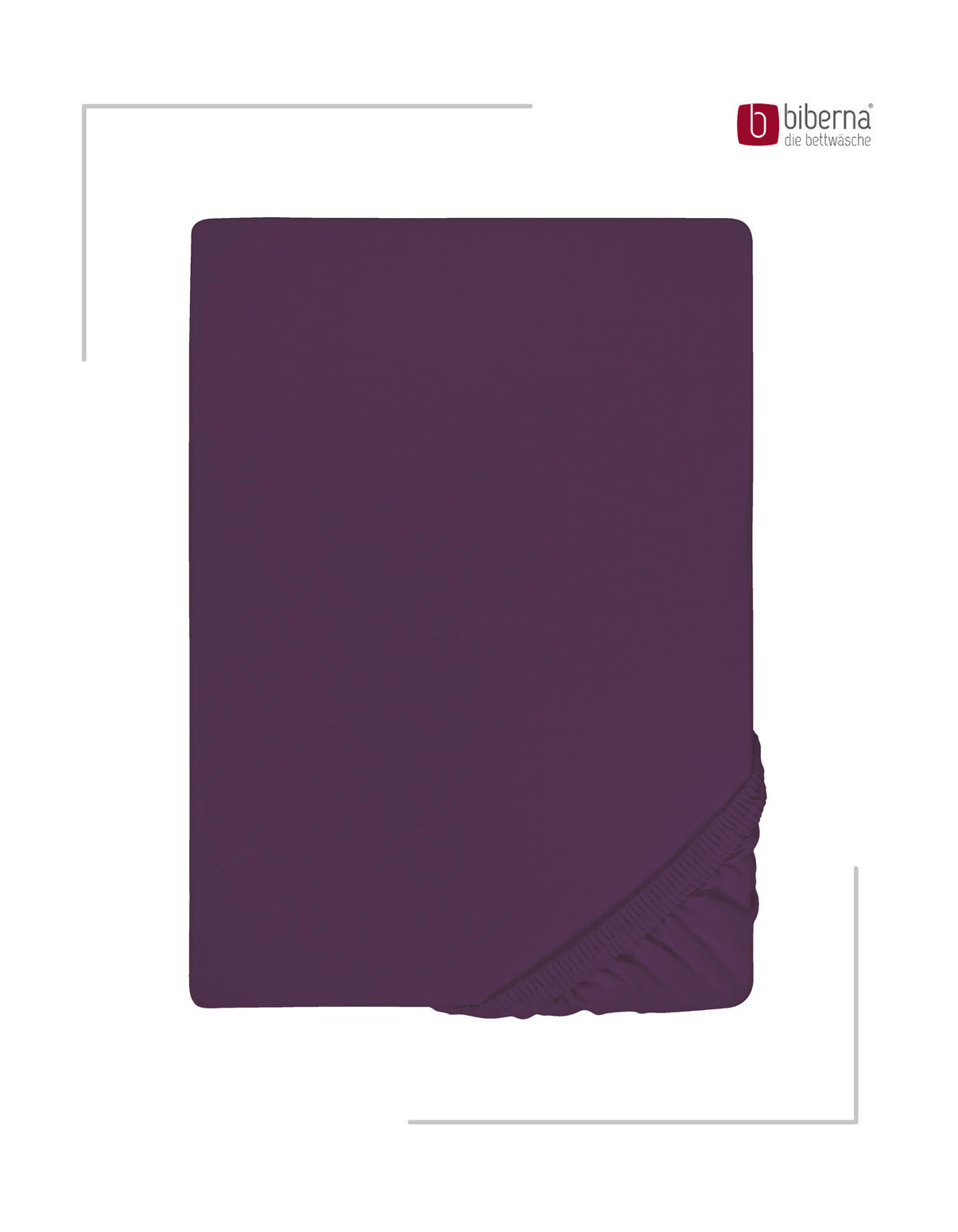 SPANNBETTTUCH Premium Jersey dunkel violett, 140x200 cm - 160x200 cm - Violett, Textil (160/200cm) - biberna