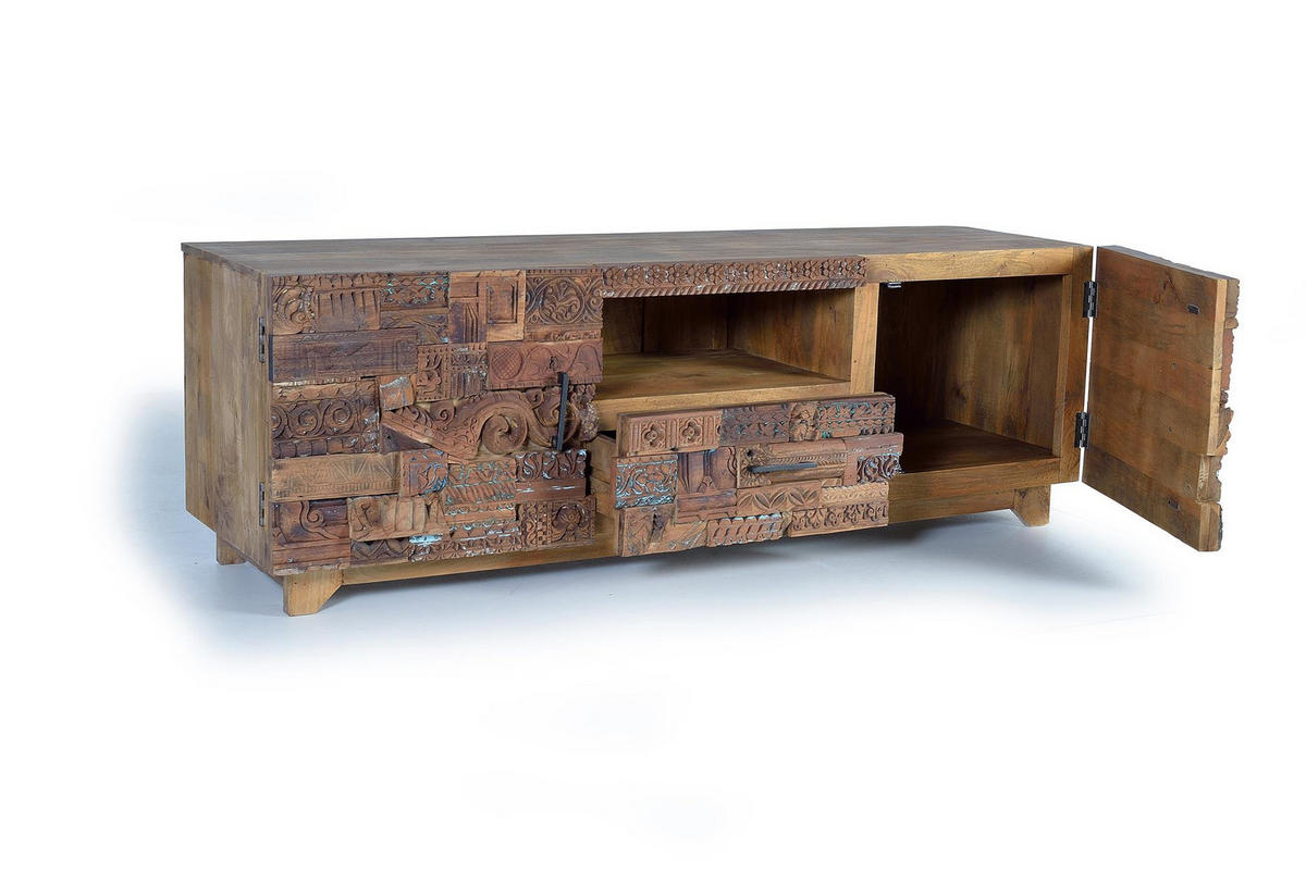 TV-SCHRANK aus recyceltem Mangoholz - Braun, Holz (180/60/50cm) - Giner y Colomer