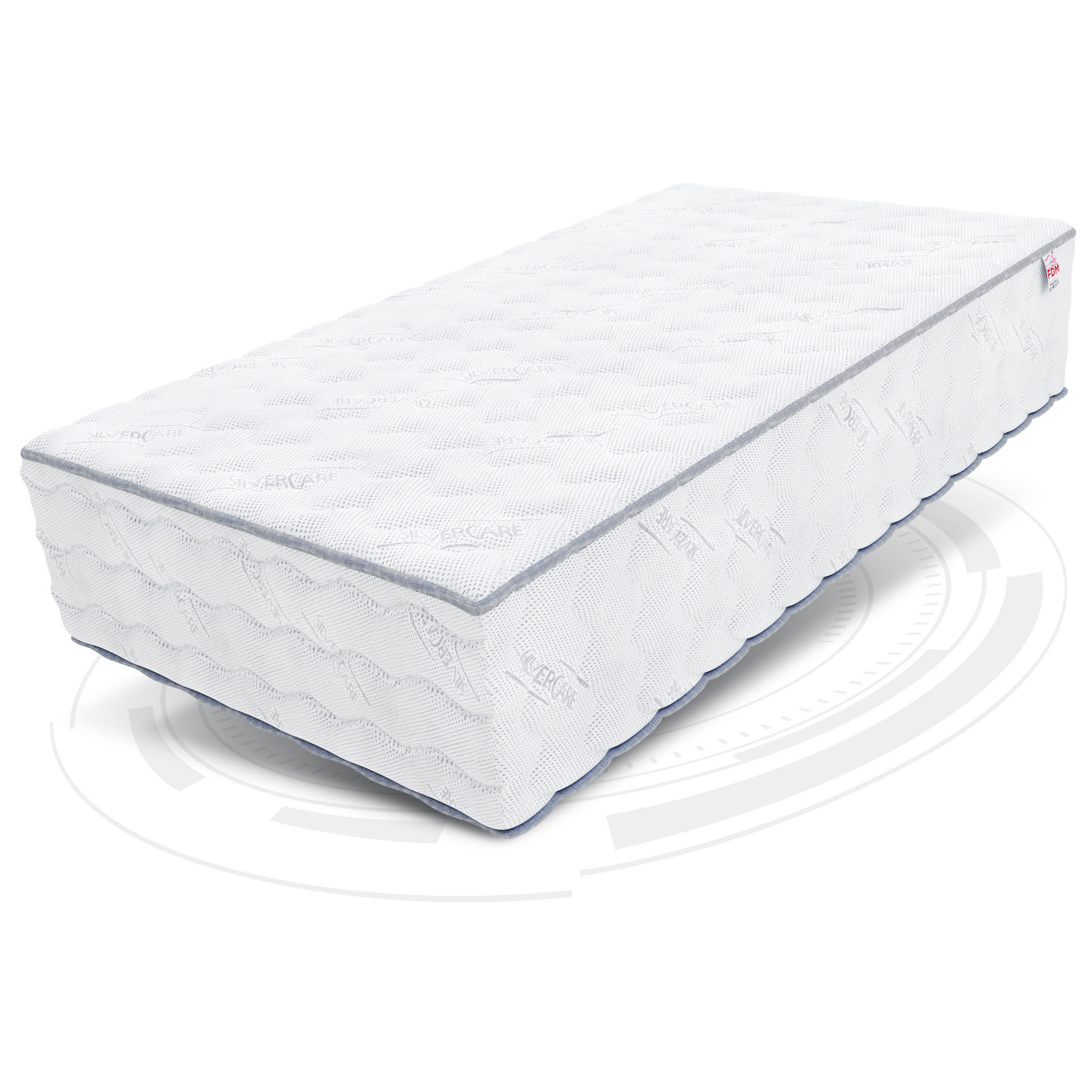 TASCHENFEDERKERNMATRATZE Calypso - Weiß, Kunststoff/Textil (100/200cm) - FDM
