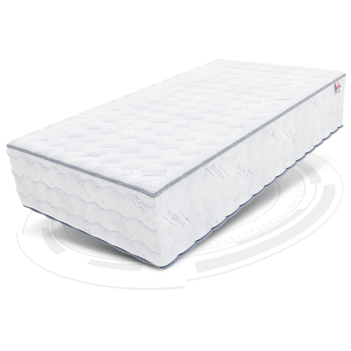 TASCHENFEDERKERNMATRATZE Calypso - Weiß, Kunststoff/Textil (90/200cm) - FDM