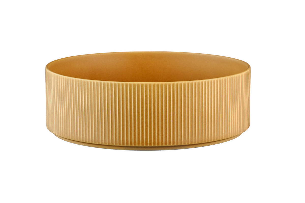 SALATSCHALEN Scandi Ø21,5cm und Ø27,5cm - 2er-Set - Ocre - Gelb, Keramik - Björn