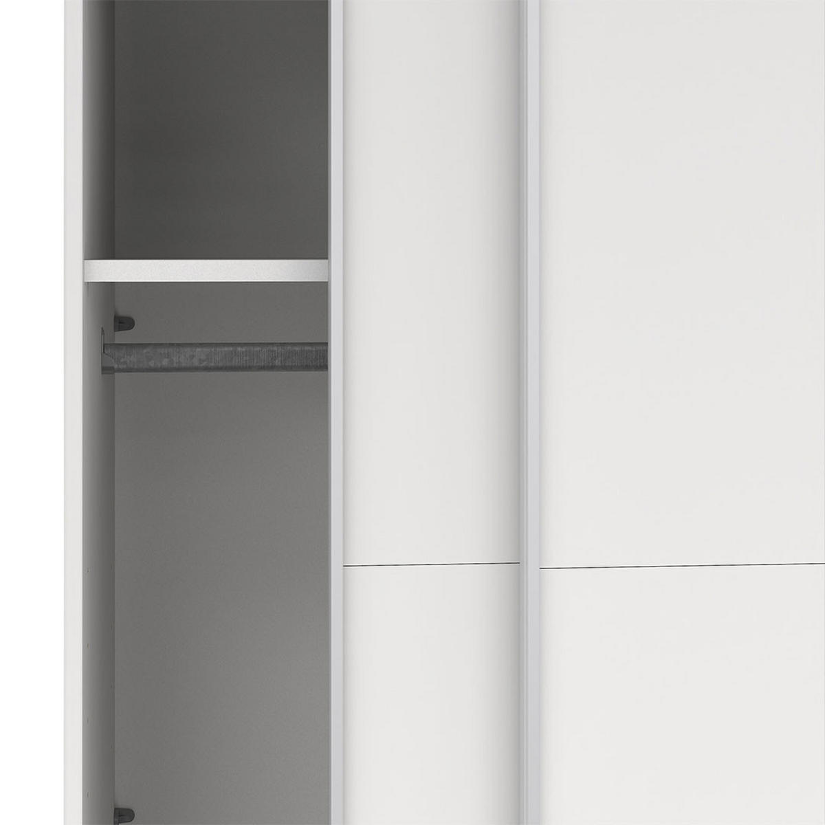 SCHIEBETÜRENSCHRANK, Catania, Weiß, Holzwerkstoff, 119 x 67 x 201 cm - Weiß, Holzwerkstoff (119/201/67cm) - ebuy24