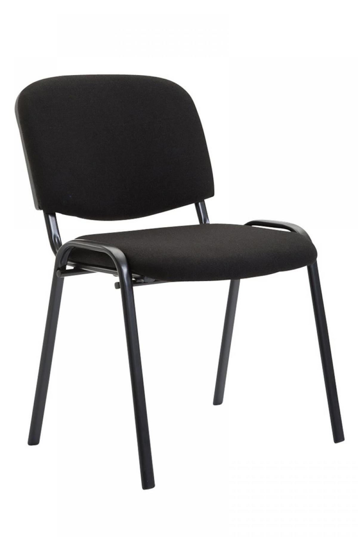 BESUCHERSTUHL 4er Set Stoff schwarz - Schwarz, Textil/Metall (53/83/53cm) - CLP