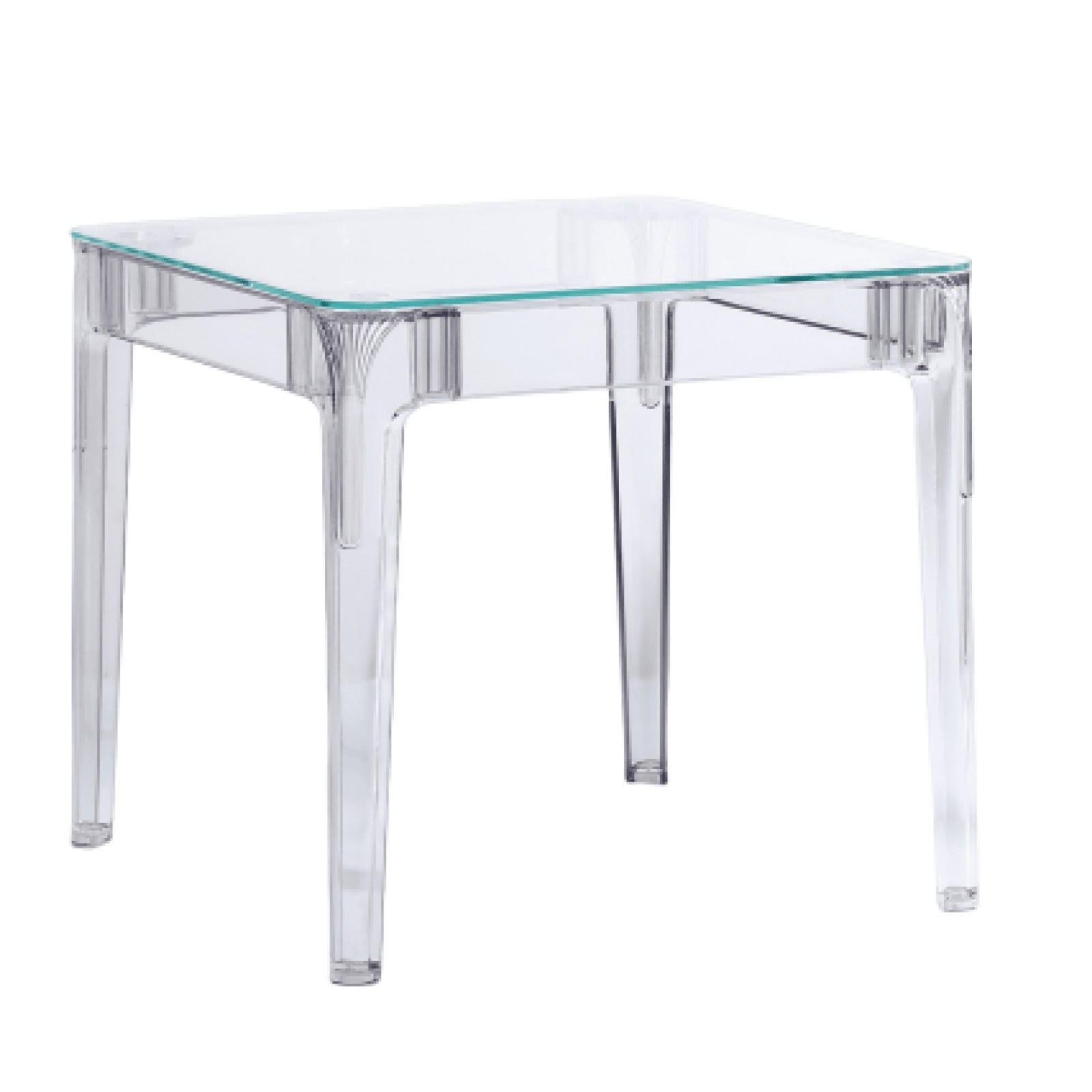 GLASTISCH Quadratisch Transparent 80/80/74 cm - Transparent, Glas (80/80/74cm) - Nest Dream