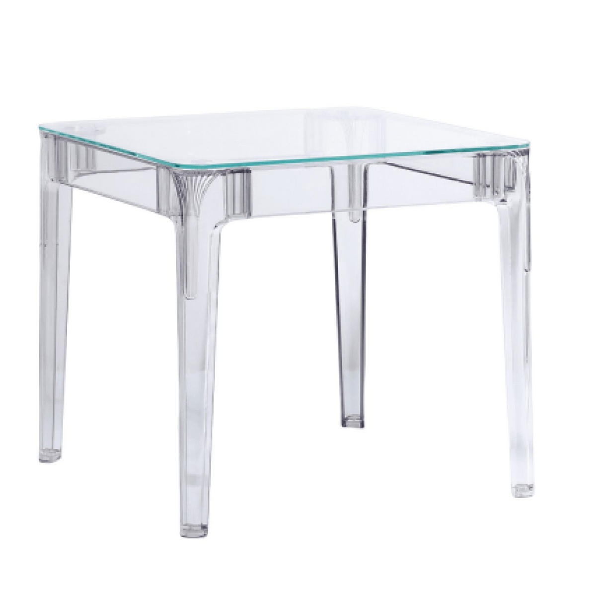 GLASTISCH Quadratisch Transparent 80/80/74 cm - Transparent, Glas (80/80/74cm) - Nest Dream