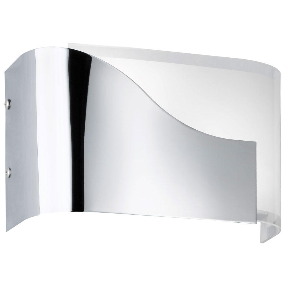 LED WANDLEUCHTE Vento Chrom Silber - Silberfarben, Glas (24.5/15/10cm) - Wofi