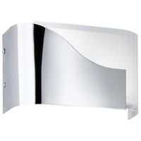 LED WANDLEUCHTE Vento Chrom Silber - Silberfarben, Glas (24.5/15/10cm) - Wofi