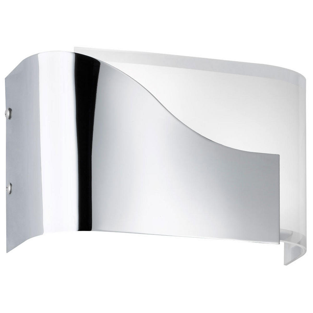 LED WANDLEUCHTE Vento Chrom Silber - Silberfarben, Glas (24.5/15/10cm) - Wofi