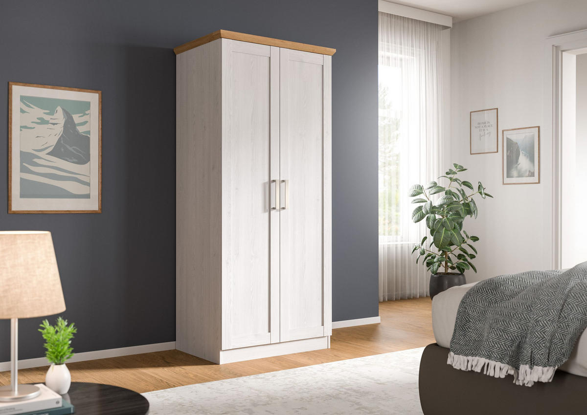 KLEIDERSCHRANK 2-türig Fiore (B/H/T: ca. 84/185/54 cm) in Sibiu Lärche Nachbildung/Sibiu Lärche Nachbildung - Lärchefarben, Holzwerkstoff (84/185/54cm)