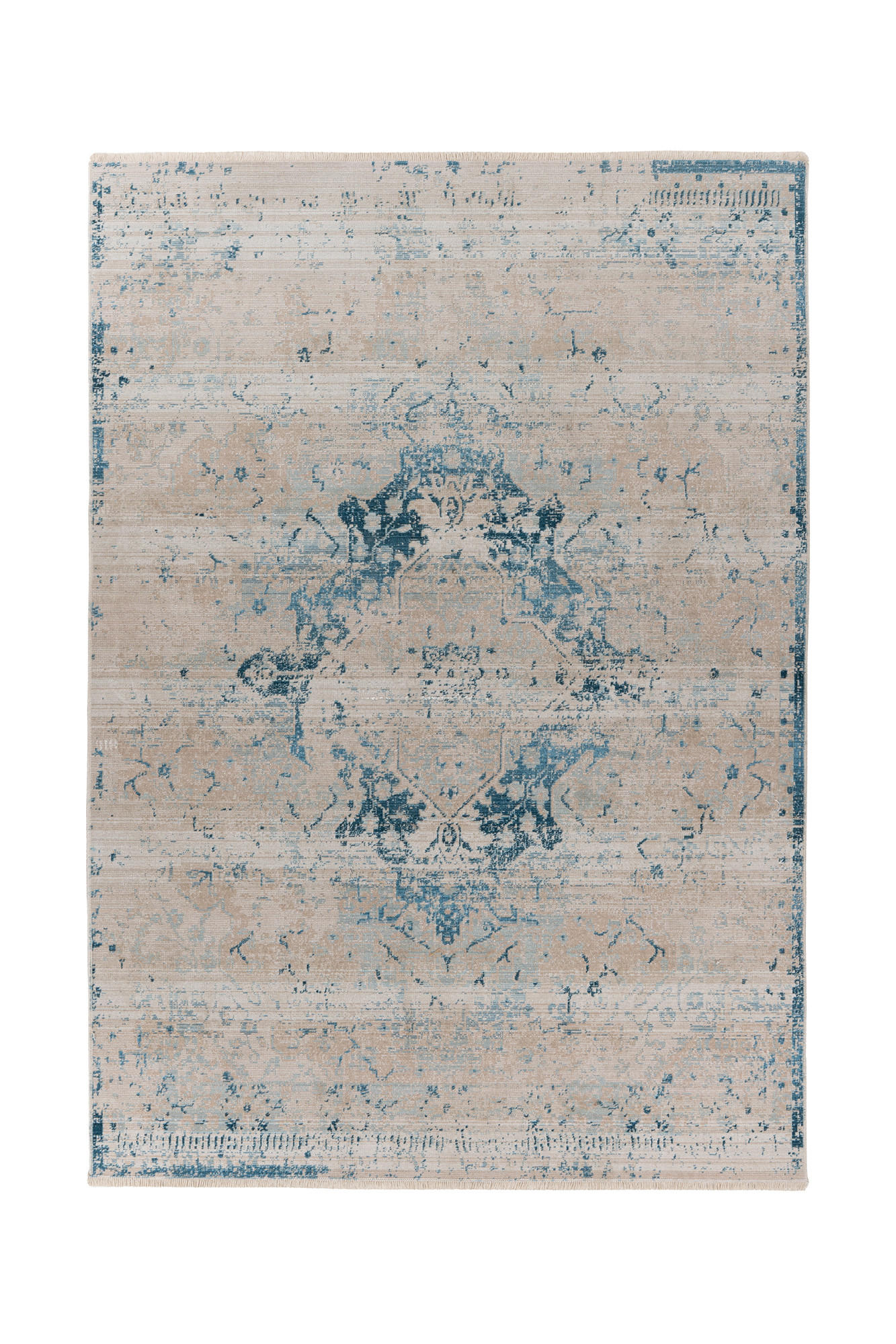 TEPPICH Xana 200 Blau 80cm x 150cm - Blau, Textil (80/150cm) - Melius Vivere