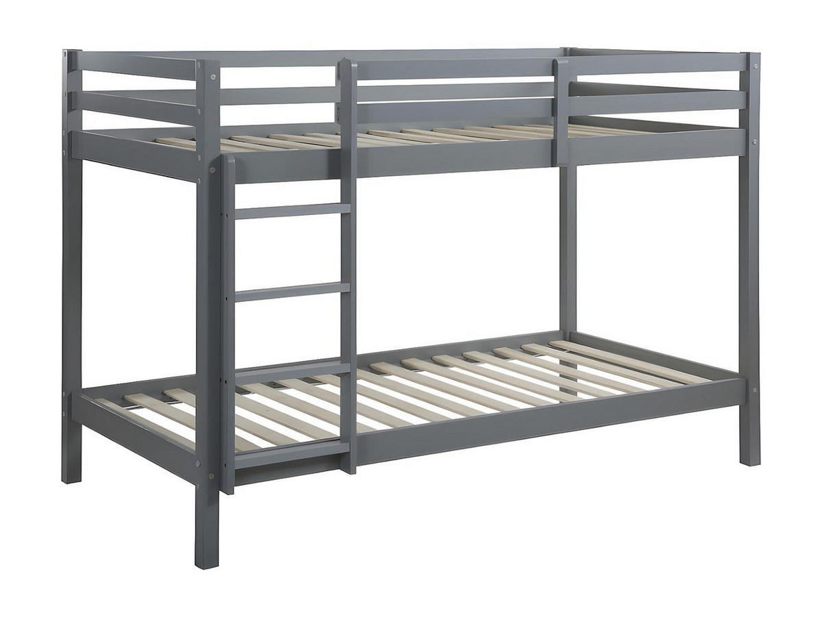 ETAGENBETT - 2x 90 x 190 cm - Kiefer massiv - Grau - ANICET II - Grau, Holz (97/198cm) - Vente-Unique