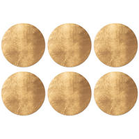 GLASUNTERSETZER Licht fällt auf eine goldene Wand Getränkeuntersetzer 10x10 cm - Goldfarben, Naturmaterialien (10/0.2cm) - MuchoWow