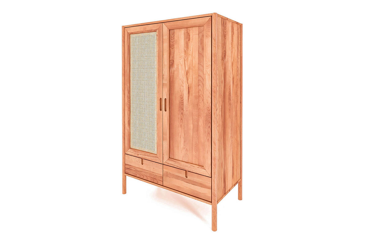 KLEIDERSCHRANK MIT SCHUBLADE INA Kernbuche - Kernbuche, Holz (108/175/60cm) - byoak