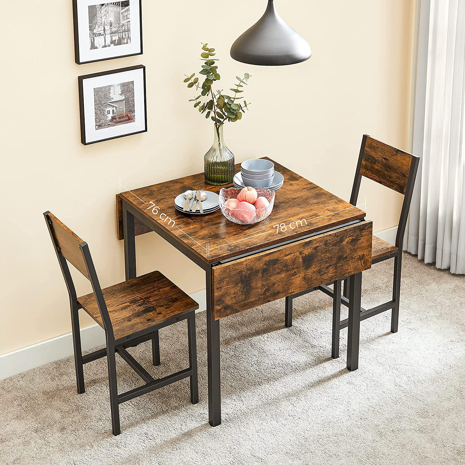 ESSTISCH KÜCHENTISCH - Braun, Holzwerkstoff (120/78/77cm) - Hansiro