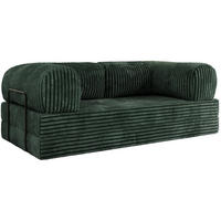 TROJMIESTNA POHOVKA ORSETTO - Tmavozelená Manšester - čierna/tmavozelená, kov/textil (200/70/100cm) - MKS