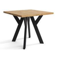 TISCH Schwarz RONI Nicht Ausziehbar 90 cm - Alteiche/Schwarz, Holzwerkstoff (90/90/76cm) - Sepro Meble