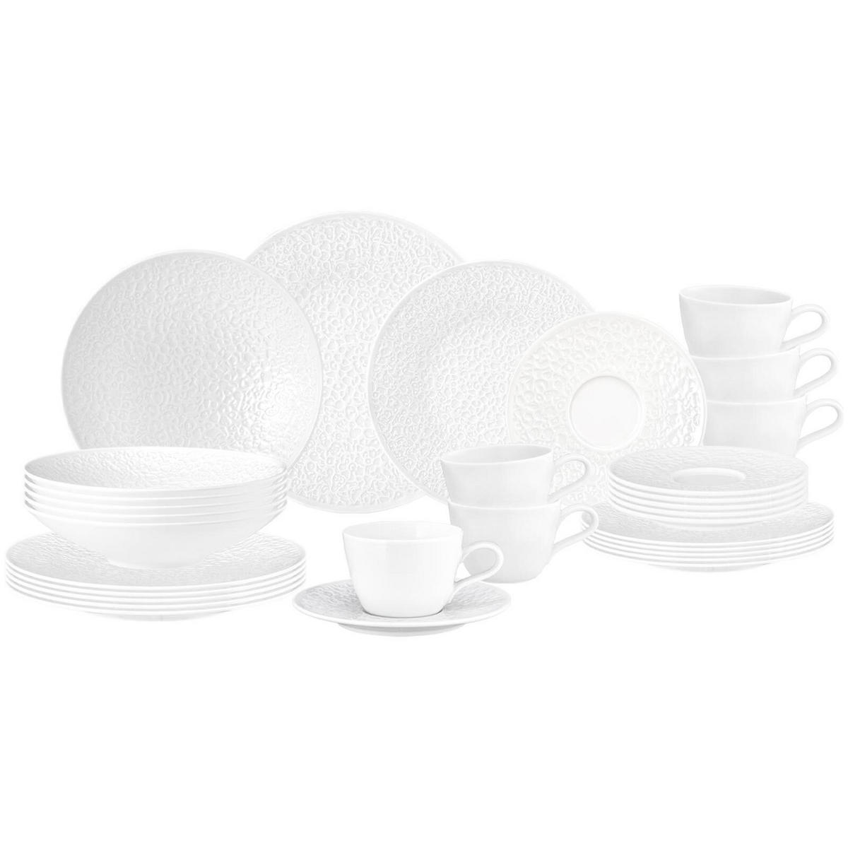 KOMBISERVICE Nori Home weiß 30er Set - Weiß, Keramik (1/1/1cm) - Seltmann Weiden