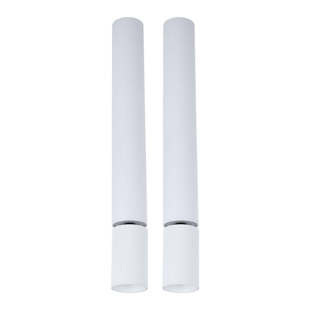 LED DECKENLEUCHTE Aluminium Weiß beweglicher Spot 2er Set - Weiß, Metall (4.5/4.5/38cm) - Globo Lighting