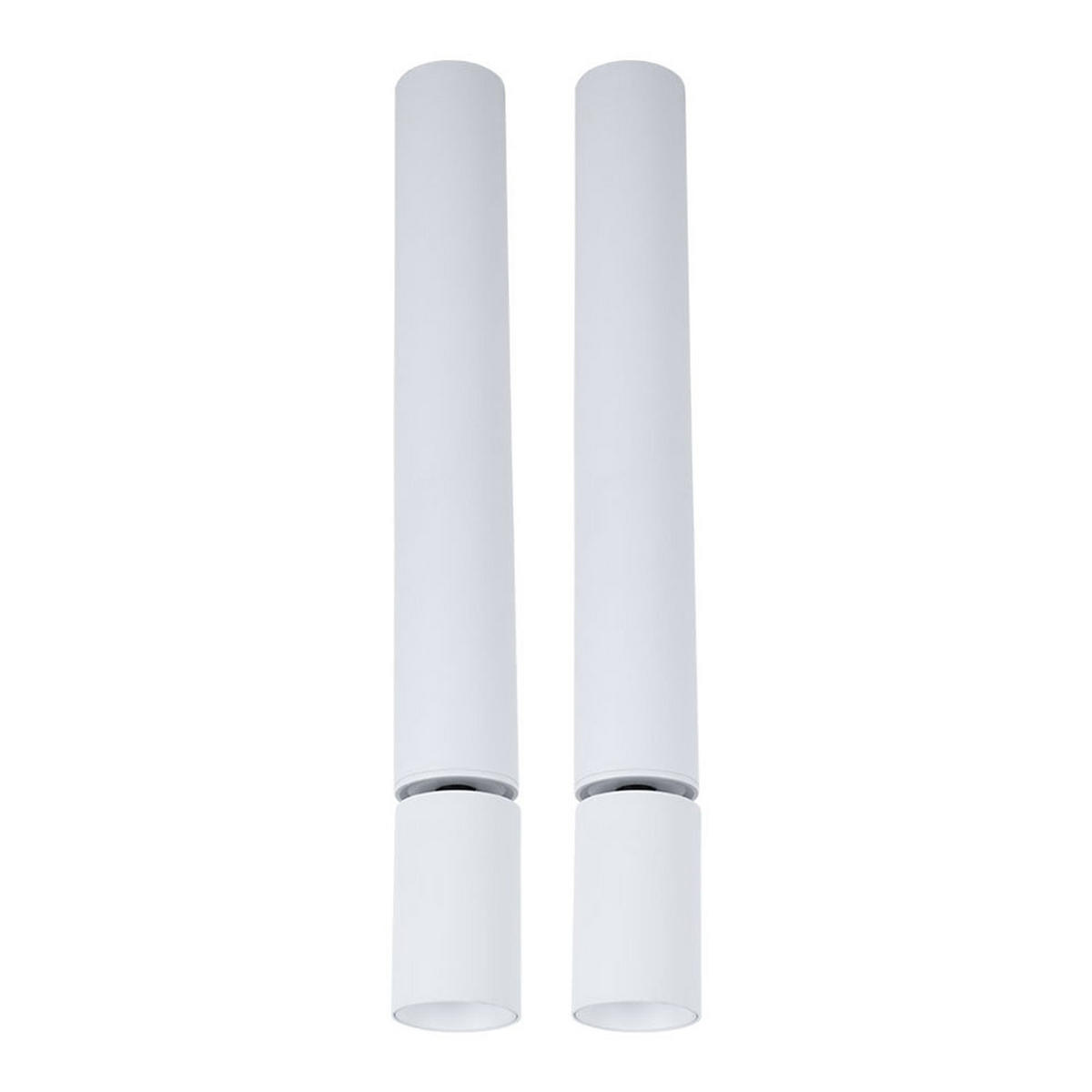 LED DECKENLEUCHTE Aluminium Weiß beweglicher Spot 2er Set - Weiß, Metall (4.5/4.5/38cm) - Globo Lighting