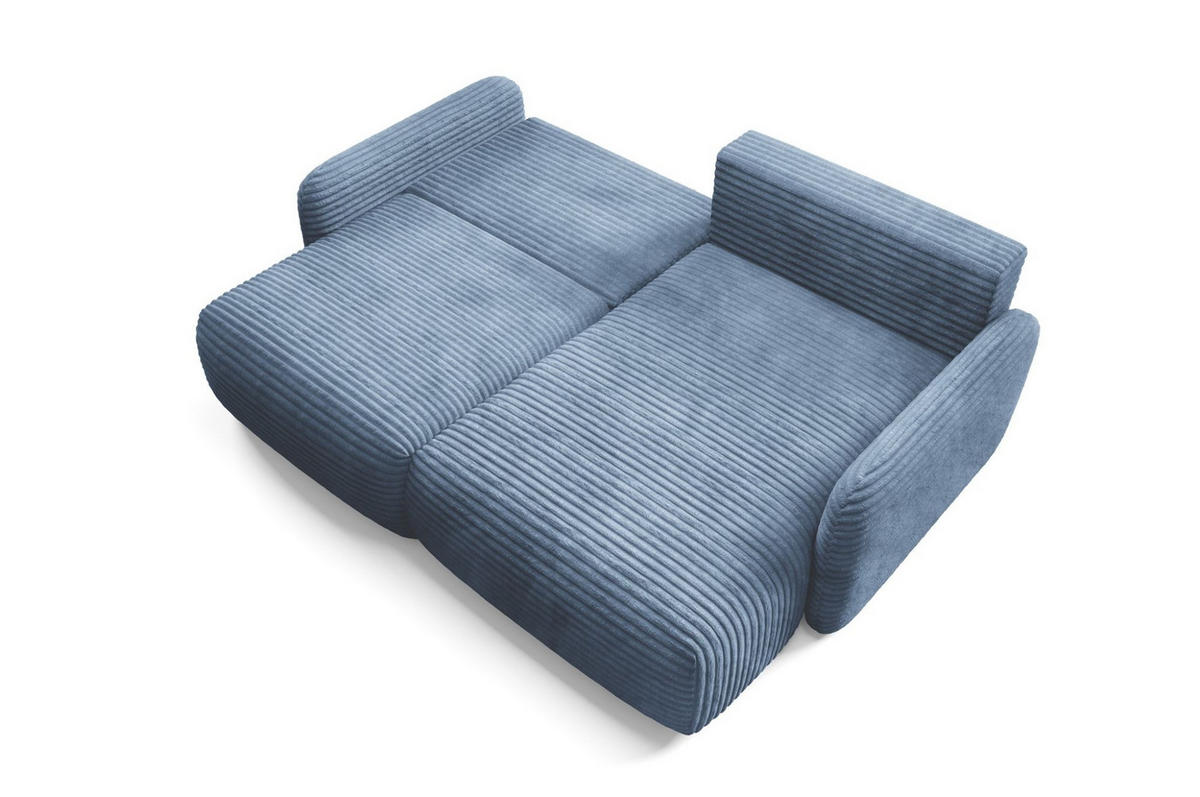 ECKSOFA Simone Mit Schlaffunktion - Blau, Holzwerkstoff/Textil (165/240cm) - Fun Möbel