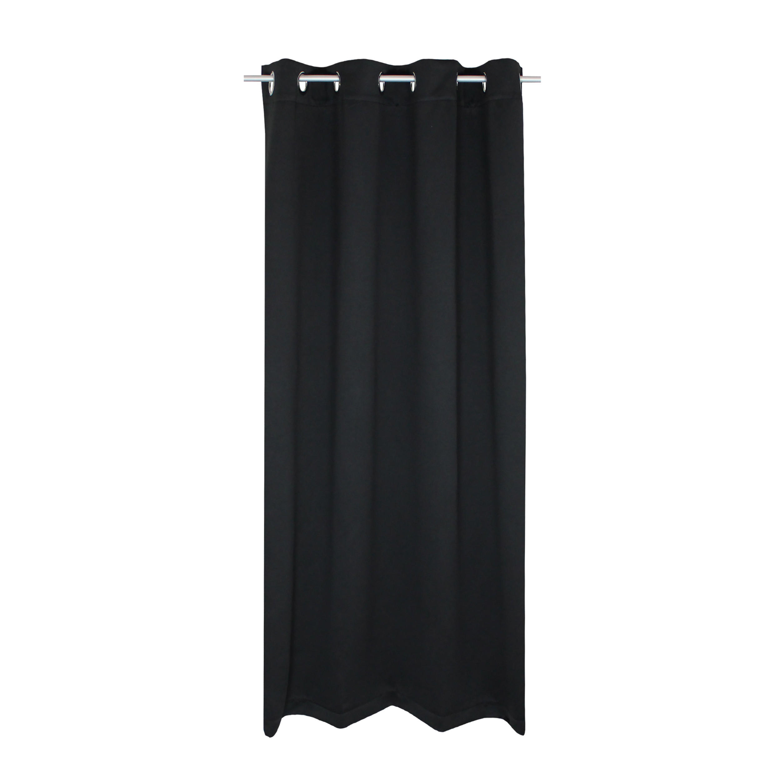 VERDUNKELUNGSVORHANG Ösen 140/175 cm Schwarz - Schwarz, Textil (140/175cm) - TiborTex