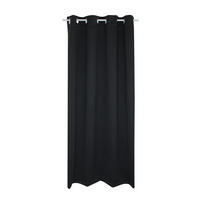 VERDUNKELUNGSVORHANG Ösen 140/175 cm Schwarz - Schwarz, Textil (140/175cm) - TiborTex