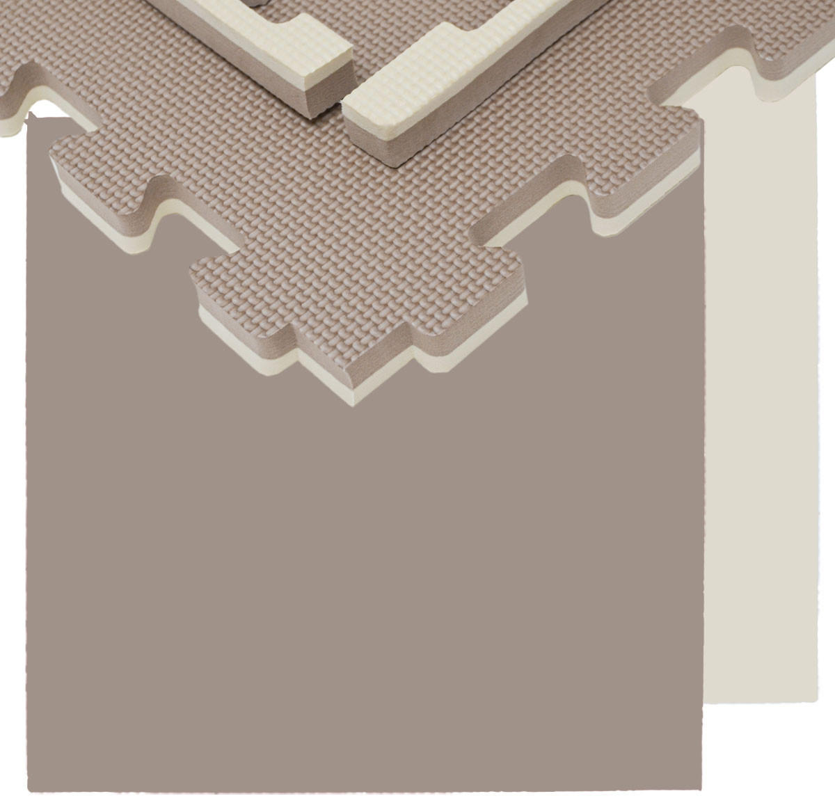 BODENSCHUTZMATTE 63x63x2 cm, Braun, 12er Set - Braun, Kunststoff (63/63cm) - eyepower