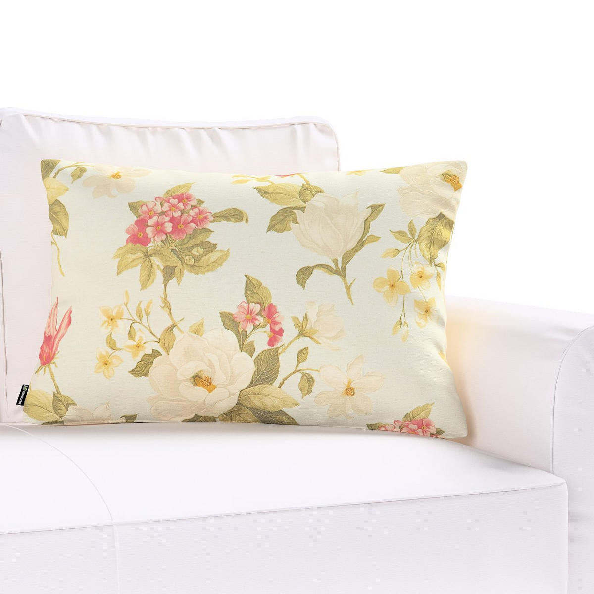 KISSENHÜLLE Londres blau und rosa, 60x40cm - Blau, Textil (60/40cm) - Dekoria